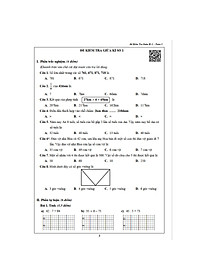 Đề Kiểm Tra Toán 3 - Tập 1
