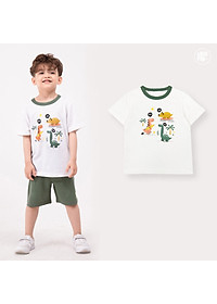 [MUA 1 SP TẶNG 1 SP - QUÀ TẶNG NGẪU NHIÊN]Áo cộc tay bé trai BIGFOX - MISS MEOW size đại mặc nhà mùa hè, áo phông cho bé trai chất cotton phong cách Âu Mỹ  cỡ 3-8 tuổi 10 - 26 kg QATE 01