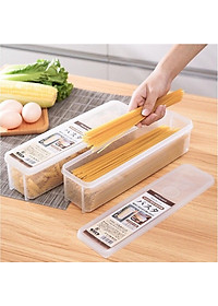 Combo hộp đựng đũa thìa, mỳ ống cất gọn có nắp đậy Sanada 1.3L hàng Made in Japan