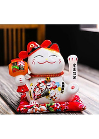 Mèo thần tài vẫy tay may mắn vượng nạp phúc chiêu tài size 16cm