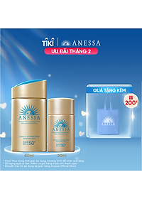 Bộ Đôi Kem chống nắng dưỡng da dạng sữa kiềm dầu khô thoáng hoàn hảo siêu tiết kiệm Anessa Gold Milk 60ml + Gold Milk 20ml