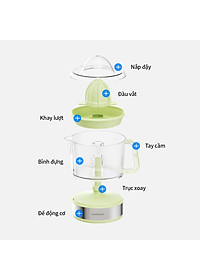 Máy Vắt Cam LocknLock Citrus Juicer EJJ244 40W 700ml - Xoay Ép Hai Chiều - Hàng chính hãng