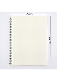 Sổ lò xo bìa trong suốt giấy kẻ ô vuông cỡ B5