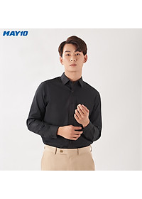 Áo sơ mi nam dài tay màu đen dáng suông May 10 mã 010122912L2