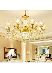 Đèn chùm ROSIT phong cách Châu Âu trang trí nội thất hiện đại, sang trọng loại 15 tay - kèm bóng LED chuyên dụng.