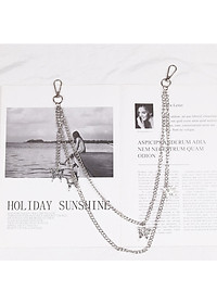 Dây xích trang trí quần bằng kim loại cánh bướm cá tính