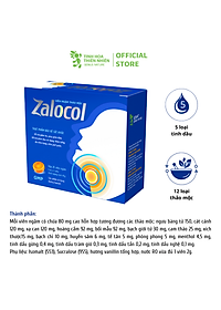 Viên ngậm ho thảo mộc Zalocol  Hỗ trợ giảm đờm, đau rát họng, khản tiếng (Hộp 20 viên) - Genat - Giao 2H HCM