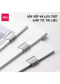 Set kẹp giấy 8 ghim thay thế Deli, kẹp cố định giấy bằng thép không gỉ, kẹp tài liệu hồ sơ văn phòng chắc chắn tái sụng
