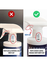 [CHÍNH HÃNG] 2 CHAI 500ML: XWash - Xịt tẩy rửa, khử mùi nội thất ô tô KHÔNG HÓA CHẤT - Tặng khăn lông cừu cao cấp