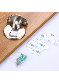 Chặn Cửa Nam Châm Inox 304 Dạng Đế Mỏng Hình Bán Nguyệt
