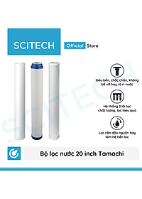 Bộ lọc nước sinh hoạt, bộ ba lọc thô 20 inch by Scitech (3 cấp lọc) - Hàng chính hãng