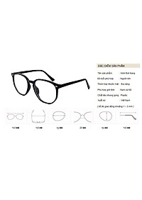 Kính Giả Cận, Gọng Kính Cận Nam Nữ Mắt Vuông Góc Cạnh Hàn Quốc