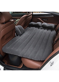 Đệm Hơi Ô Tô , Nệm Hơi Ô Tô Chân Liền Tặng Kèm 2 Gối hơi, 1 Bơm điện  Nêm Chất Liệu Vải Nhung Dù Màu Ghi Có Thể Gấp Gọn, Dành Cho Nhiều Dòng Xe 