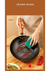 Bộ nồi chảo chống dính Konka Mẫu Mới thép tôi bóng, chống dính chống mài mòn-Hàng nhập khẩu