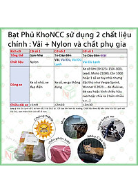 [Loại Lớn - Dày] Áo Bạt Phủ Trùm Xe Máy KhoNCC Che Mưa Nắng Dòng Xe Lớn SH 125 150i , Moto Z1000 - NQL-BPXMT-Z1K - Hàng Chính Hãng (Xanh Đen)