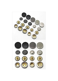 Nút bấm 4 thành phần 15mm Mã cúc 501 Bằng thau không gỉ Chuyên làm nút áo da cao cấp, áo khoác, quần jean