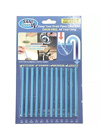 Vỉ que thông cống tiện ích, mỗi vỉ 12 que,que thông tắc khử mùi cống - bồn cầu - bồn rửa mặt (Màu ngẫu nhiên)