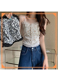 Áo Bra Ren, Áo 2 Dây Ren Hoa Nổi Có Mút Ngực Sexy Tep Fashion A2D-R01