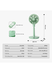 Quạt tuần hoàn không khí Elmich CFE-8791, làm mát diện rộng và làm mới không khí tới 20 lần/giờ, quạt tạo luồng gió tuần hoàn và điều hòa không khí trong phòng  - Hàng chính hãng