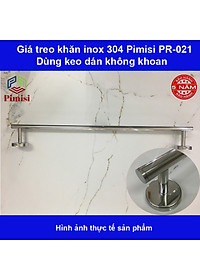 Giá treo khăn tắm dán tường Pimisi inox 304 dùng để treo quần áo - vắt khăn trong nhà vệ sinh - phụ kiện - đồ dùng gia đình dán bằng keo không khoan | hàng chính hãng