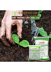 Đất Trồng Cây GreenHome, Lavamix, Bao 20dm3 (10kg), Đầy Đủ Dinh Dưỡng, Dễ Sử Dụng, Chuyên Trồng Rau