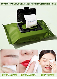Bịch 80 Khăn Giấy Ướt Tẩy Trang Tinh Dầu Bơ Hamart Sạch Sâu Dưỡng Ẩm Da Mặt Hiệu Quả Tiện Lợi