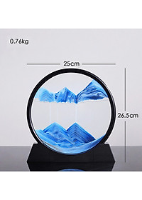Tranh Cát 3D Chuyển Động Tranh Cát Chảy Hình Tròn Làm Quà Tặng Trang Trí Bàn Làm Việc Tinh Tế, Sang Trọng 