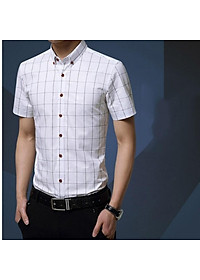 Áo Sơ Mi Nam Ngắn Tay Phối Caro Mẫu XR01 Thời Trang Cao Cấp PONIVA Chất Kate Mềm Mịn Tạo Cảm Giác Thoải Mái Khi Mặc