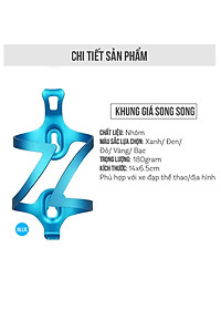 Giá Đỡ Bình Nước Xe Đạp Bằng Kim Loại Nhôm Siêu Nhẹ Gắn Cho Xe Đạp Thể Thao (Tặng Kèm Phụ Kiện, Dụng Cụ Lắp Đặt) - Mai Lee
