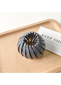 Kẹp búi tóc Hàn Quốc màu trơn bóng- cặp tóc tổ chim màu trơn  ( giao màu ngẫu nhiên như hình )