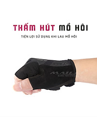 Găng tay xe đạp hở ngón, nửa ngón đệm chống sốc 2 lớp S191 thoáng khí lau mồ hôi, chống trơn trượt Cycling Mai Lee