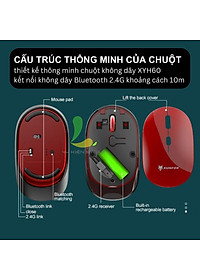 Chuột máy tính không dây XUNFOX XYH60 - Chuột gaming công nghệ truyền dẫn không dây 2.4GHz, DPI 1600 ấn tượng - Hàng nhập khẩu