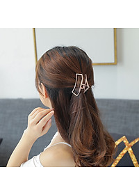 Kẹp Tóc Kim Loại Phong Cách Retro Hot Trend màu vàng kim