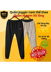 Quần gió lót lông QD2 ấm áp thời trang cho nam, Quần nỉ jogger lót lông QD1 sang trọng và dày dặn D Danido