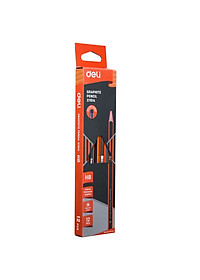 Bút 2B kèm tẩy Deli - sọc neon nhiều màu - 12 cây/hộp - E37013 / E37014 / E37015 / E37016/ E37000/ E58103/ E10902