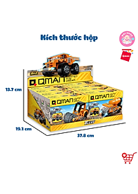 Đồ Chơi Xếp Hình Lắp Ráp 8 in 1 Qman 42204 - Xe Xây Dựng Xe Vận Tải Hạng Nặng (463 mảnh ghép) - Dành cho bé từ 6 tuổi