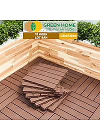 Vỉ Nhựa Lót Sàn Greenhome, Catleza, D30xR30cm, Độ Bền 5 Năm, Dễ Lắp Đặt, Trang Trí Ban Công, Sân Vườn, Hồ Bơi