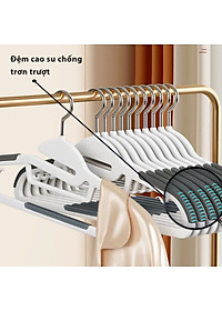 Combo 10 Móc Treo Quần Áo Chống Trượt Biến Dạng Quần Áo, Móc Áo Nhựa Cao Cấp Chịu Tải Lớn - HÀNG CHÍNH HÃNG MINIIN