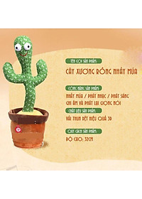 Cây Xương Rồng Nhảy Múa Nhái Giọng Sạc Pin