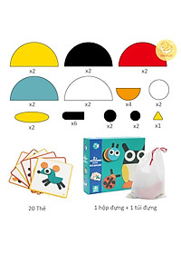 Đồ Chơi Xếp Hình Gỗ Con Vật Montessori - Ghép Hình Thông Minh Phát Triển Tư Duy Cho Bé