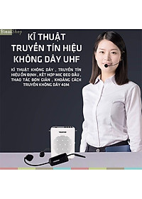 Takstar E300W- Tặng túi rút đựng máy trợ giảng - Máy Trợ Giảng Không Dây UHF, Kết Nối Bluetooth, Công Suất 10W Cho Giáo Viên, Bán Hàng- Hàng chính hãng