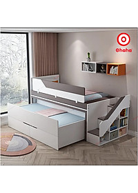 [Miễn phí vận chuyển & lắp đặt] Giường tầng trẻ em thông minh xếp gọn có bàn học và tủ Ohaha - GTXG011
