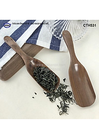 Thìa/Muỗng xúc trà gỗ Óc Chó (15cm) CTH531 - Dùng xúc cafe, xúc gia vị, ăn uống sạch, decor trang trí