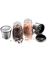 Máy Xay Tiêu Cầm Tay Thủy Tinh - Dụng Cụ Cối Xay Tiêu Nắp Inox Vặn Tay Nhỏ Gọn Tiện Dụng - Hàng Loại 1 - Chính Hãng MINIIN