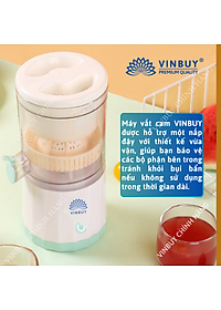 Máy vắt cam tự động, máy ép cam, máy ép hoa quả đa năng nhỏ gọn dung tích lớn, pin sạc không dây tiện lợi di chuyển - Hàng chính hãng - VinBuy