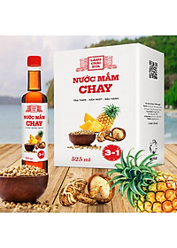 Đặc Sản Phan Thiết - Thùng 6 Chai Nước Mắm Chay 3 Trong 1 Làng Chài Xưa 525Ml Trái Thơm Nấm Ngọt Đậu Nành 300 Năm Truyền Thống