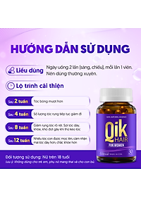 [Hộp 30v] Viên Uống Kích Thích Mọc Tóc Qik Hair For Women Ecogreen Giảm Rụng Tóc Cho Nữ