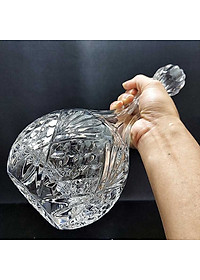 Chai Đựng Rượu Đẹp 800ML - Chai Pha Lê cao cấp mẫu giọt nước – nắp mài đặc nguyên khối không cần gioăng - phong cách châu âu (P3)