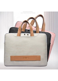 Túi xách da, cặp xách da chống sốc cho macbook, laptop, surface cao cấp