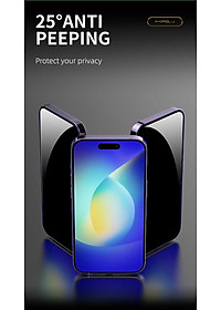 Miếng Kính Cường Lực Chống Nhìn Trộm cho iPhone 15 / 15 Plus / 15 Pro / 15 Pro Max MIPOW KINGBULL ANTI SPY PROTECTOR - Hàng Chính Hãng